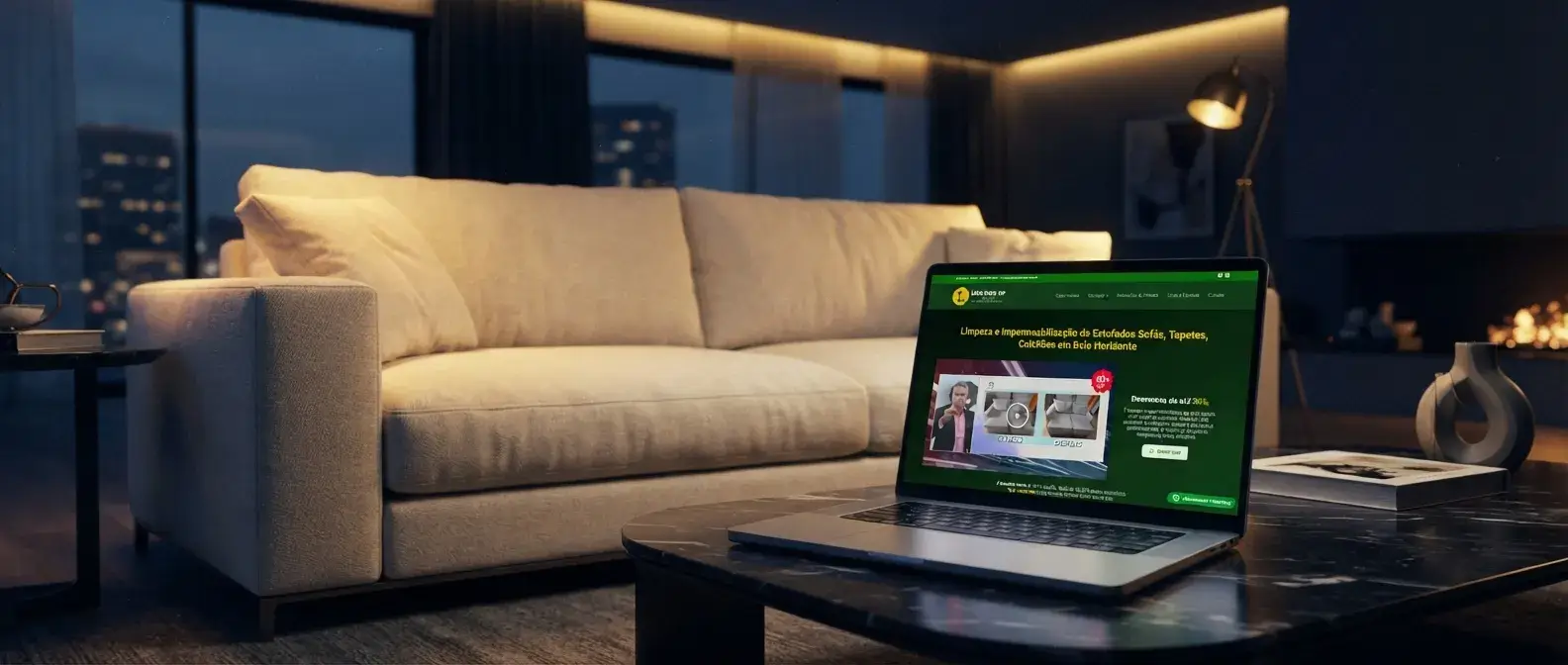 Site de Lava Tudo VIP em uso no ambiente do negócio