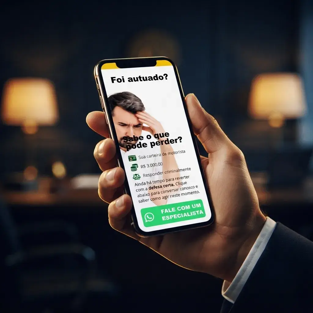 Versão mobile do site de Parei na Blitz em uso