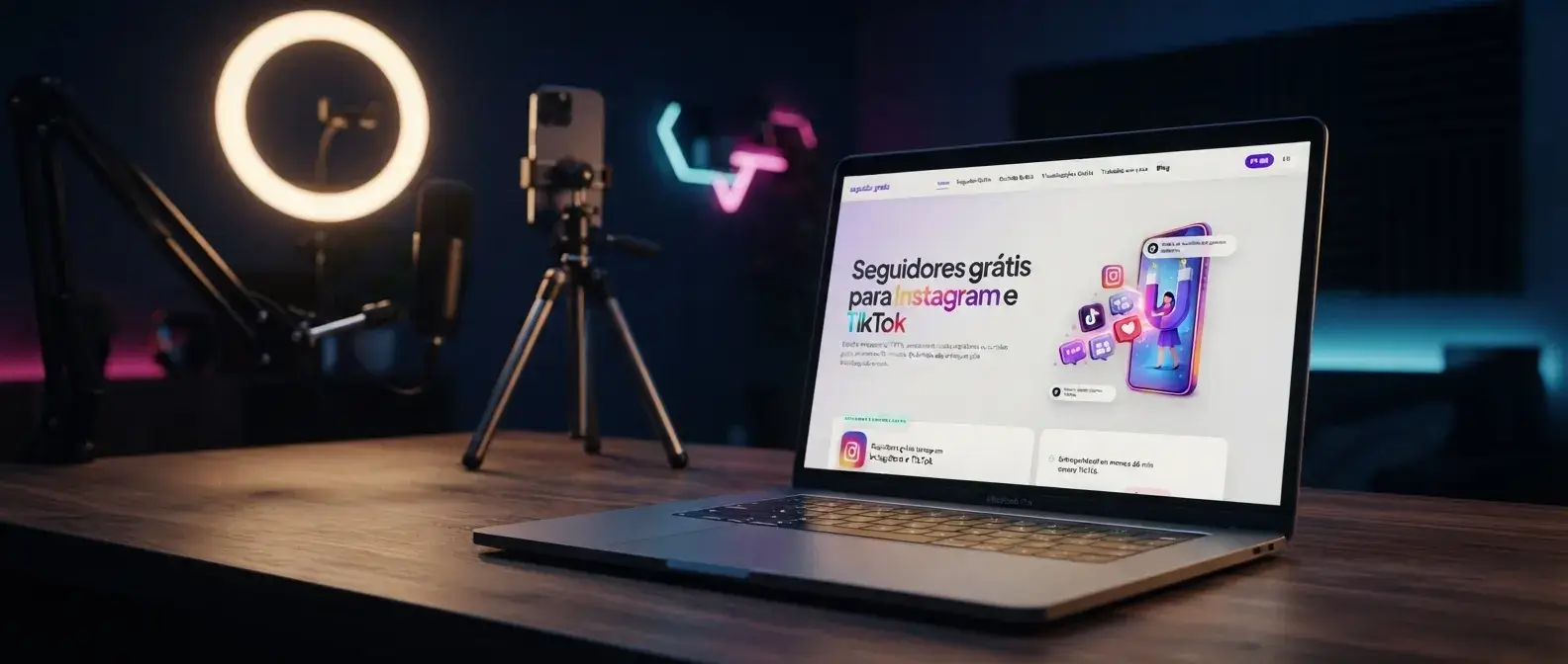 Site de Seguidor Grátis em uso no ambiente do negócio